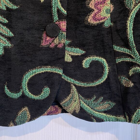 Erin London Tapestry blazer jacket womens PS brocade vntg artsy shoulder pads - Picture 7 of 13